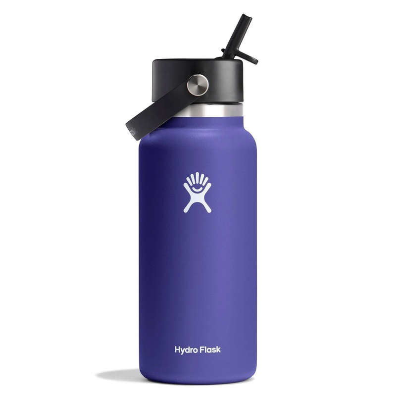 32oz Wide Mouth Flex Straw Water Bottle- Phantom (See Description)