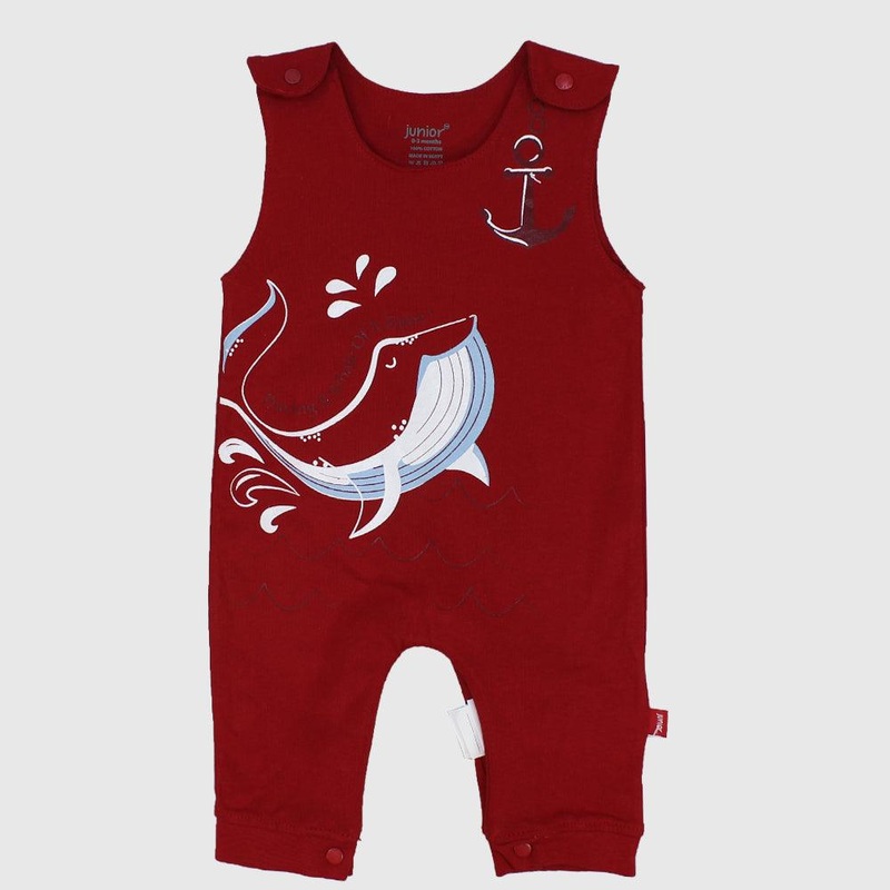 Baby Whale Sleeveless Footless Onesie