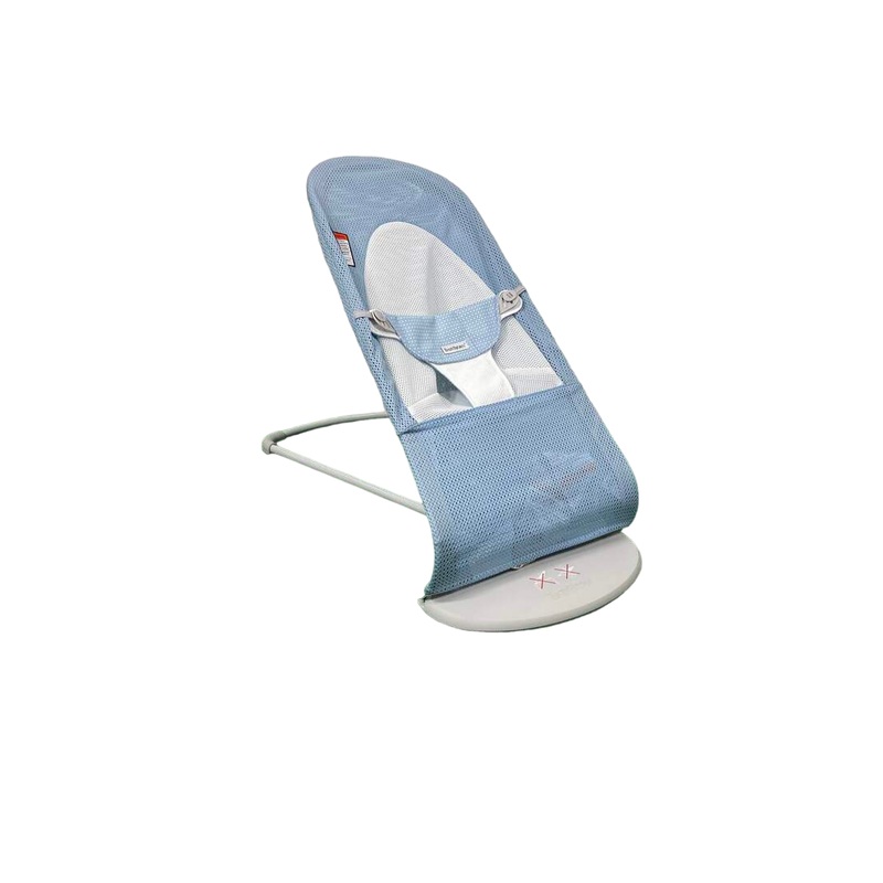 BabyBjorn Bouncer Balance, Light Gray Frame, Sky Blue Mesh