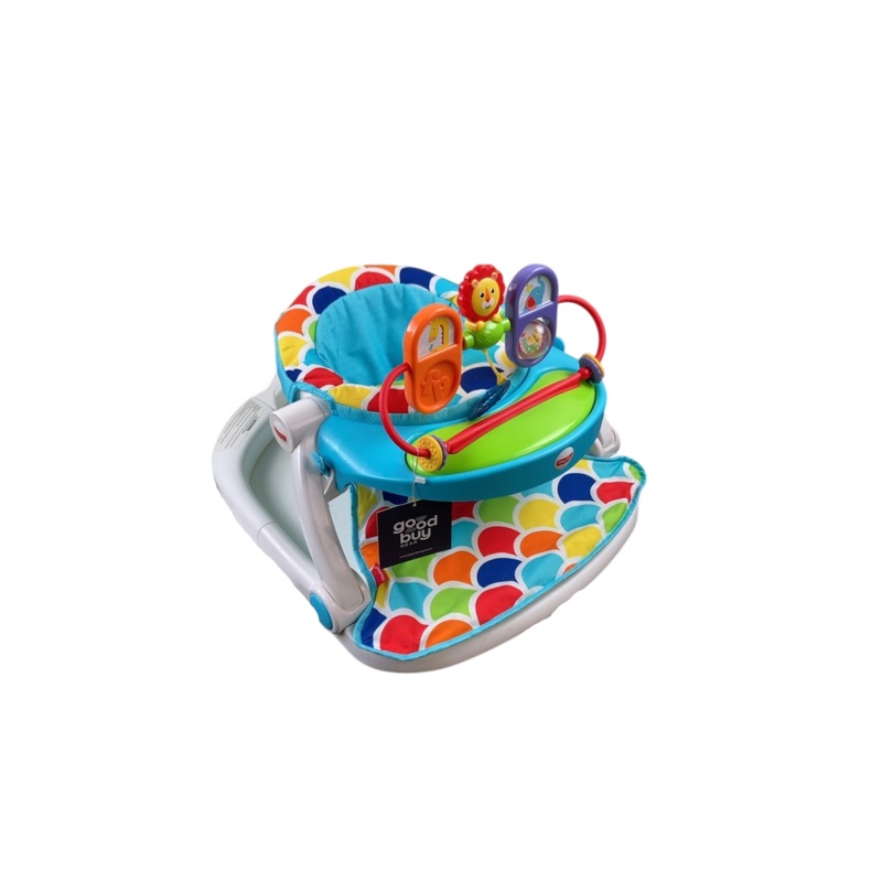 Fisher Price Premium Sit-Me-Up Floor Seat with Toy Tray, Happy Hills