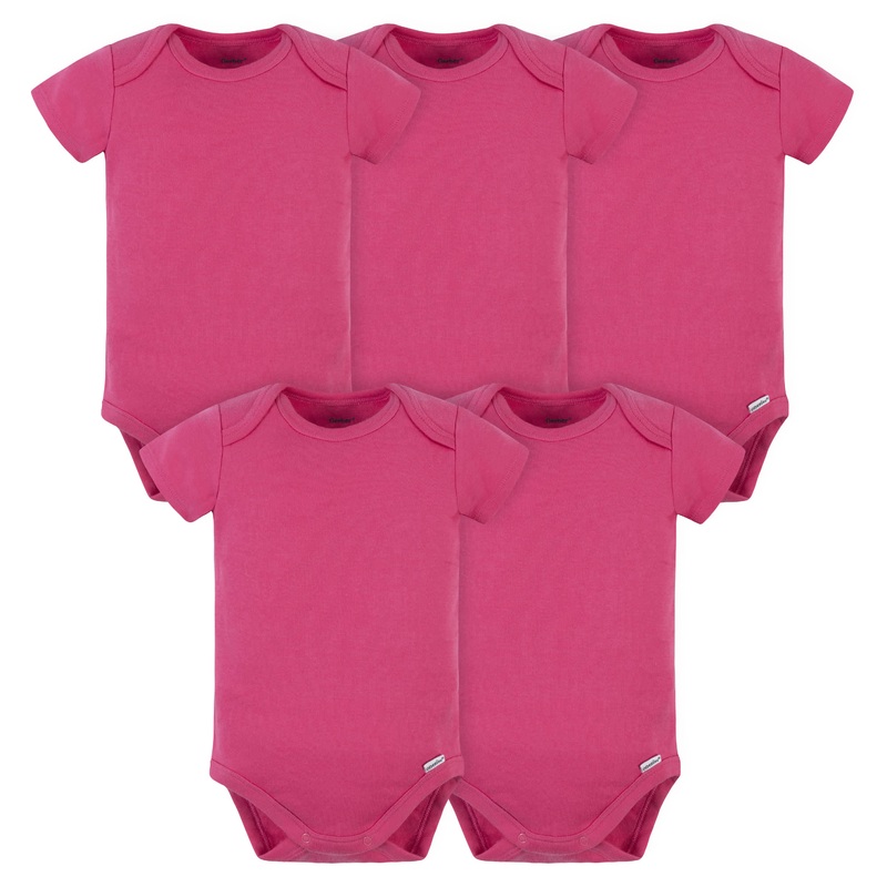Onesies Baby Girl 5-Pack Hot Pink Bodysuits