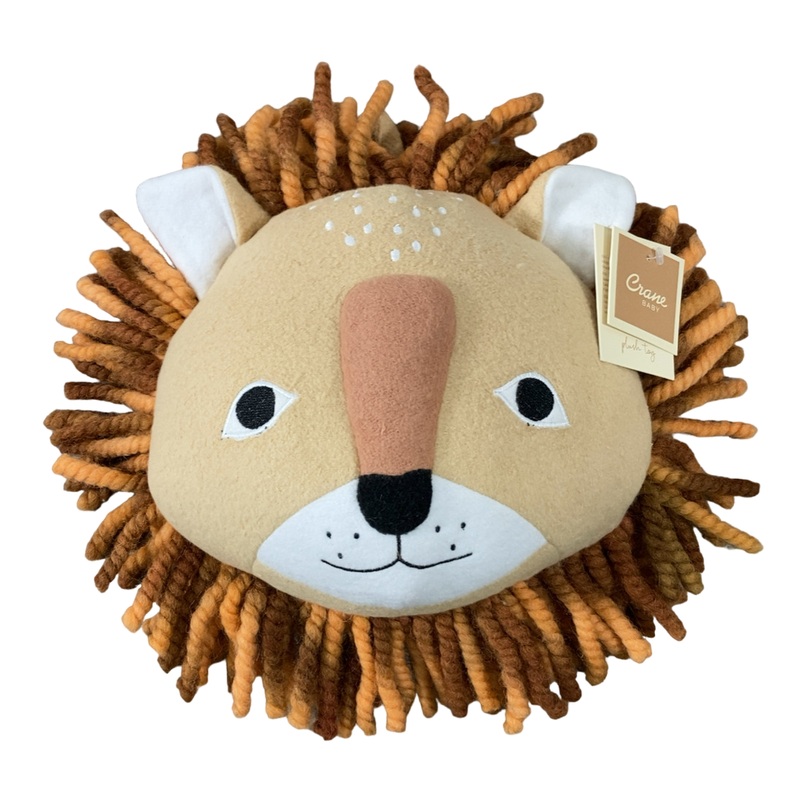 Crane Baby Plush Head Wall Decor, Lion