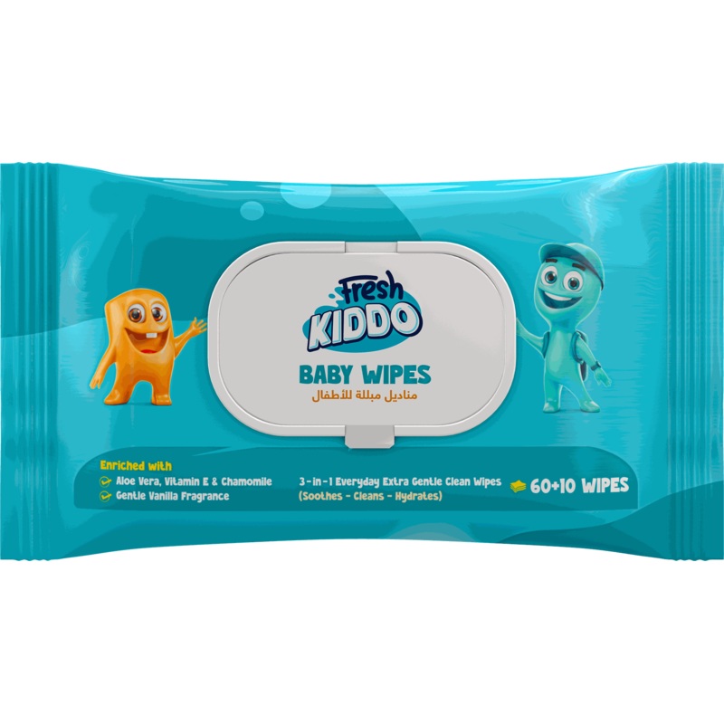 Fresh Kiddo Baby Wipes 70 Pcs