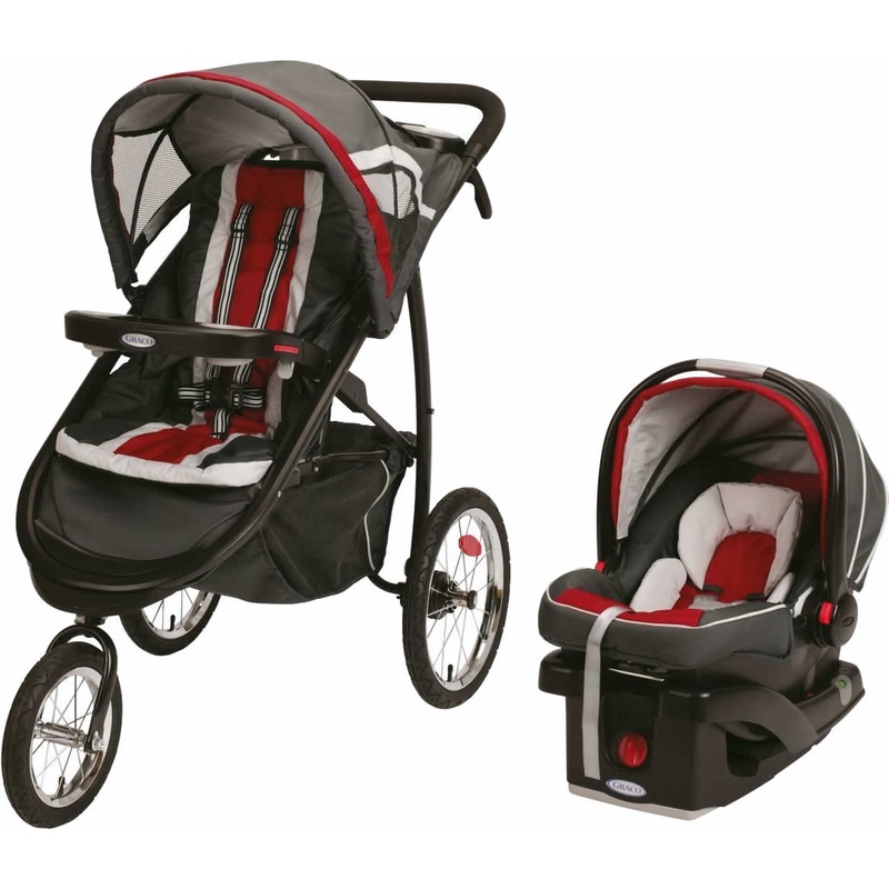 Graco FastAction Fold Jogger Click Connect Travel System – Chili Red