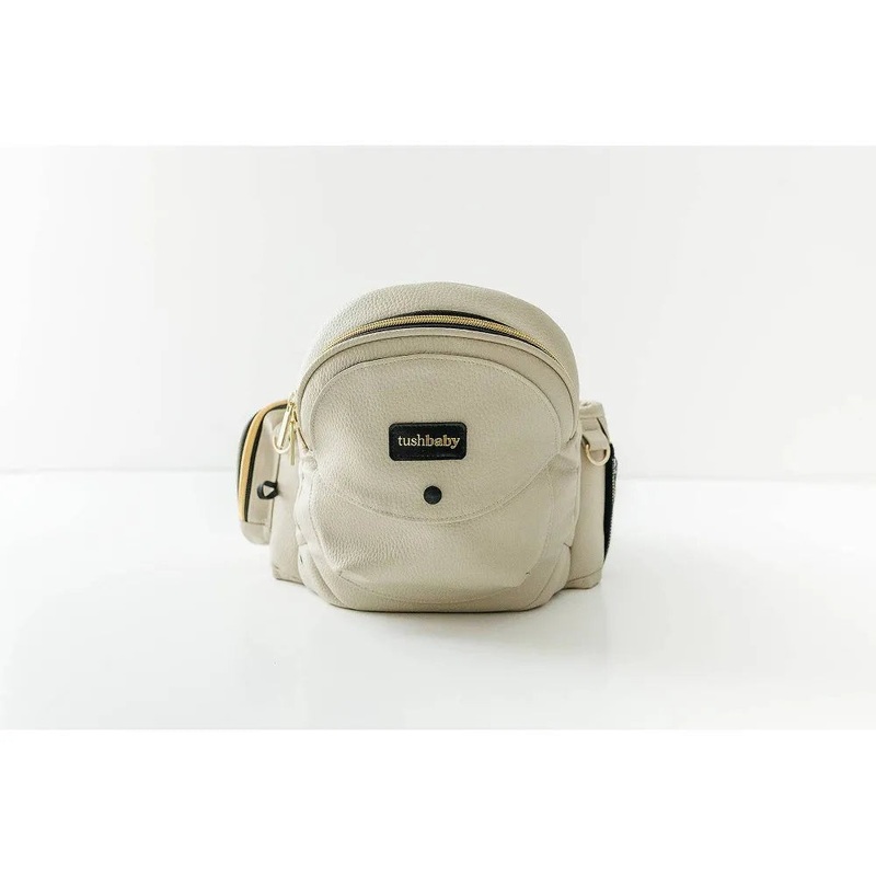 Vegan Leather Hip Seat Baby Carrier – Cream