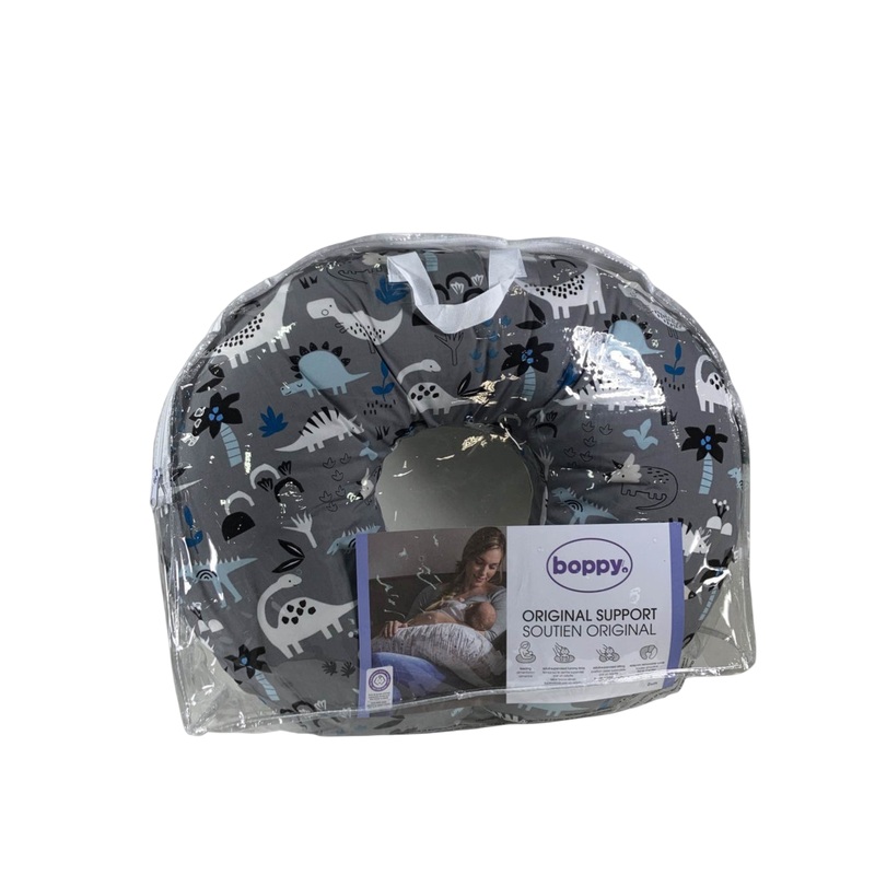 Boppy Nursing and Infant Support Pillow, Grey Dinosaurs