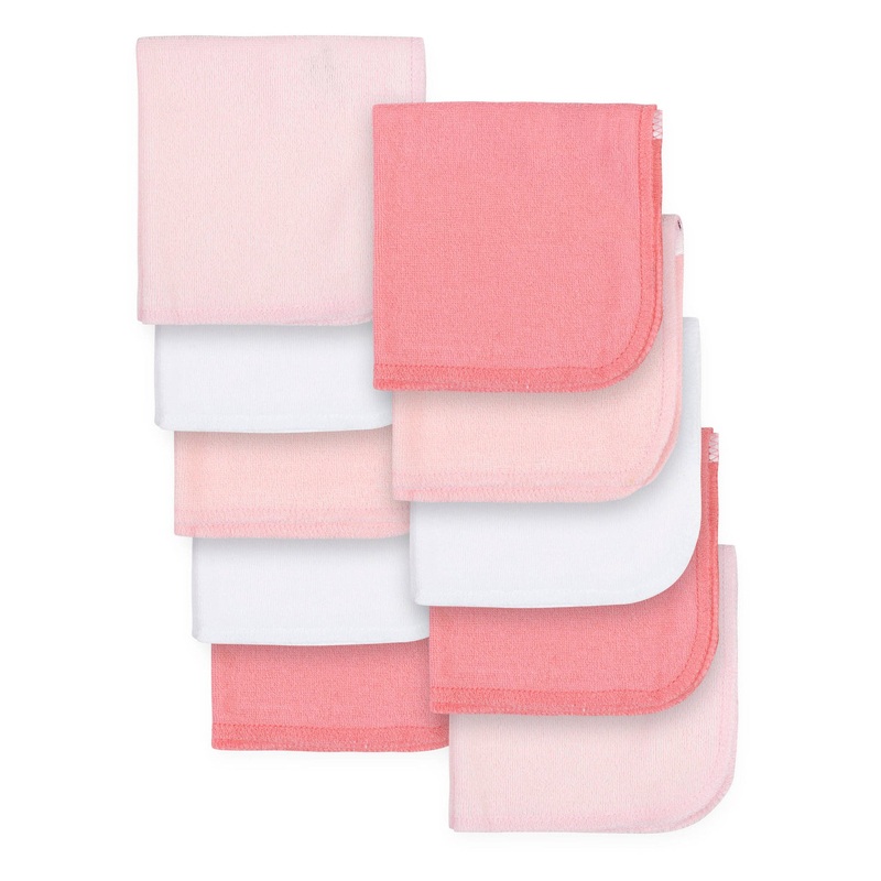 10-Pack Baby Girls Flower Garden Washcloths