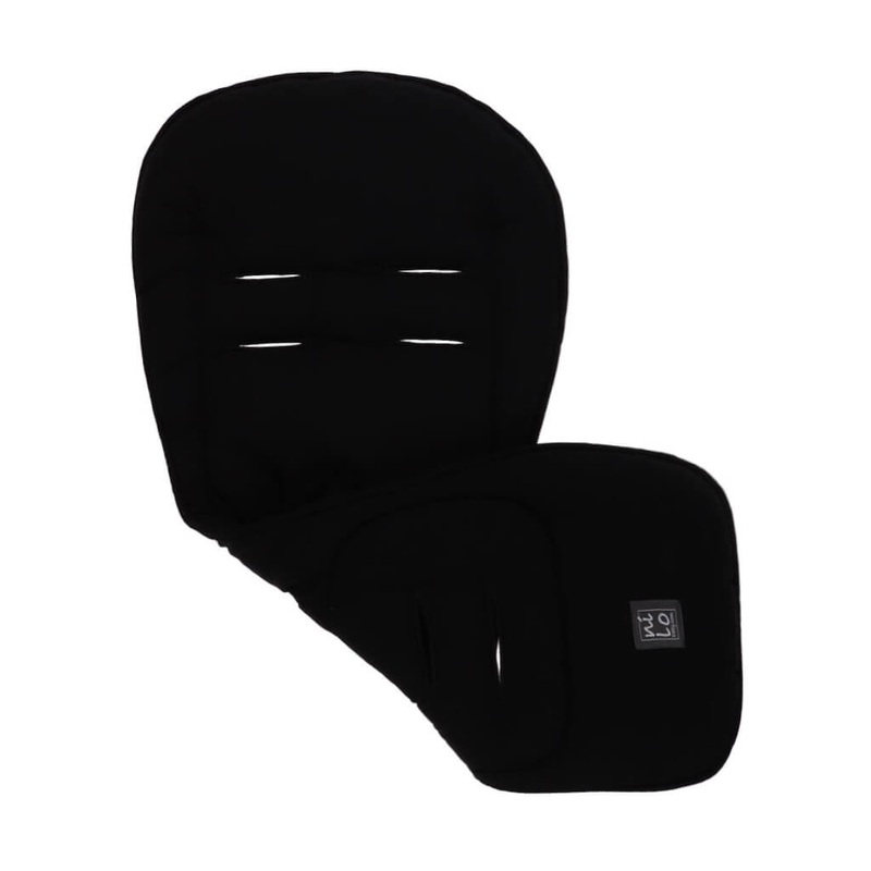 Long Stroller Mat Solid Black