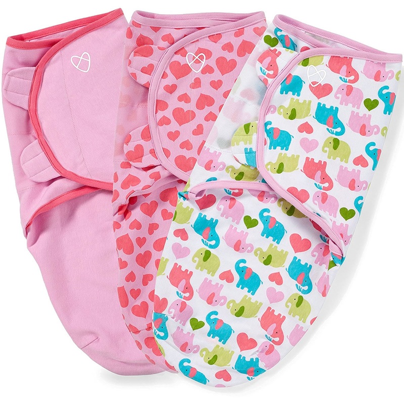 Summer Infant SwaddleMe Original Swaddle, 3-Pack, Small – Elephant Hearts Girl