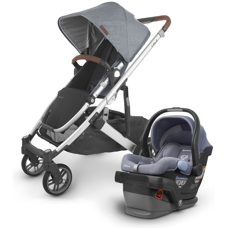 UPPAbaby Cruz V2 + Mesa Travel System Bundle – Gregory / Henry (Blue Melange / Blue Marl)