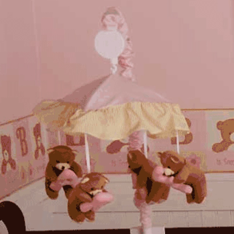 KidsLine B is for Bear Pink Musical Mobile