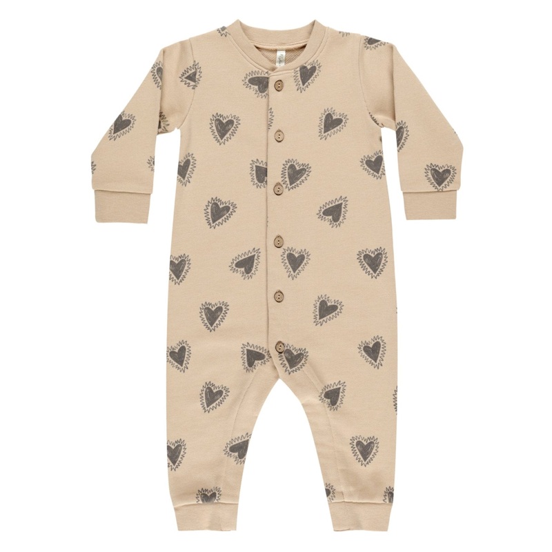 Rylee + Cru – Button-Down Jumpsuit – Hearts