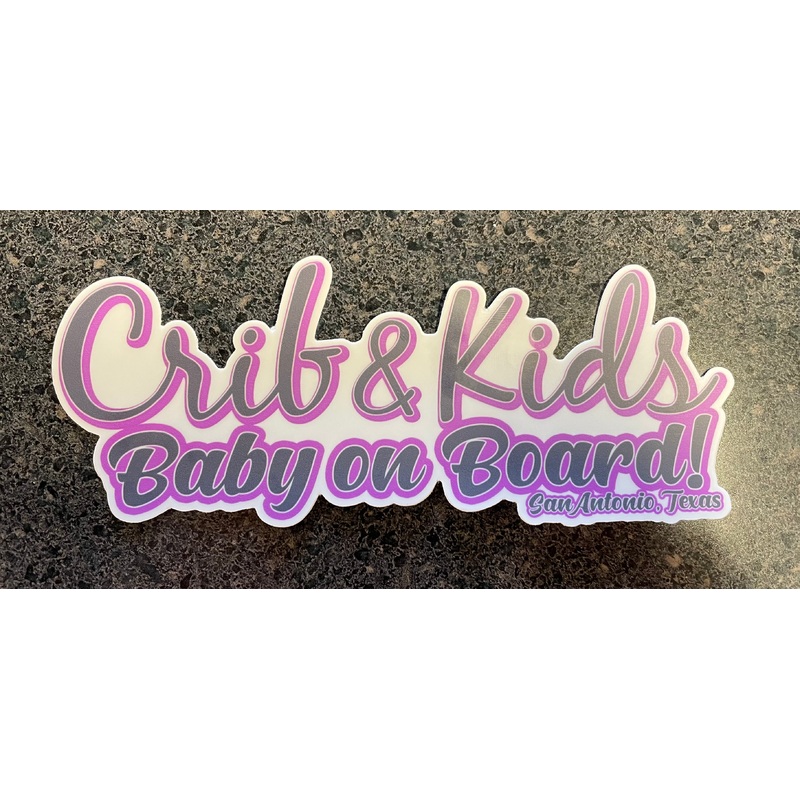 Crib & Kids Baby On Board Sticker