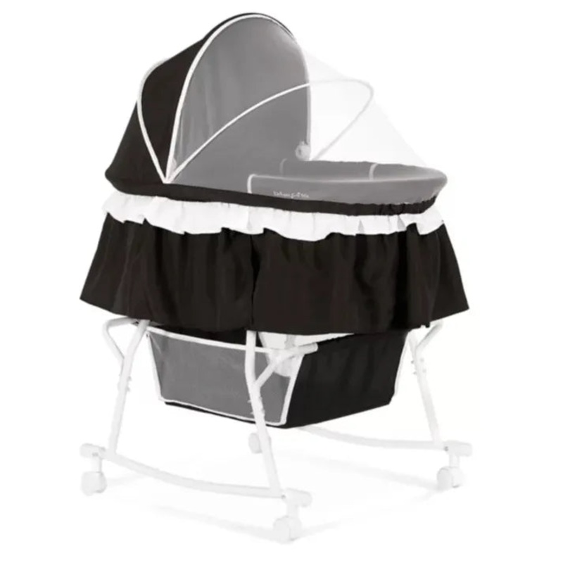 Lacy Portable 2-in-1 Bassinet & Cradle in Black