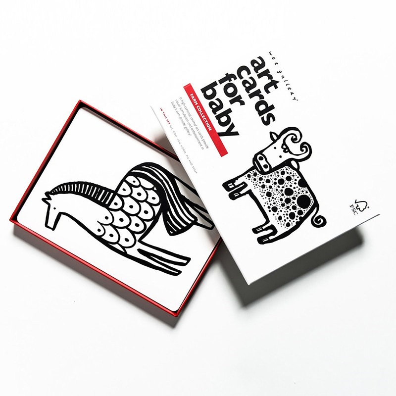 Wee Gallery Art Cards for Baby – Farm Collection