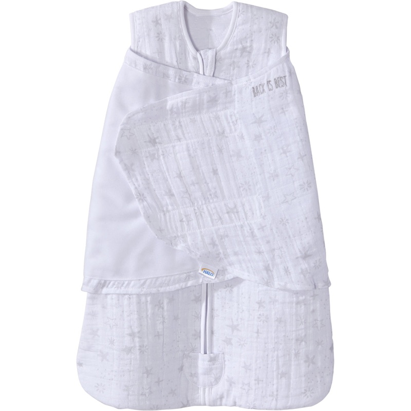 Halo SleepSack Quilted Muslin Swaddle – Constellation Grey (Small)