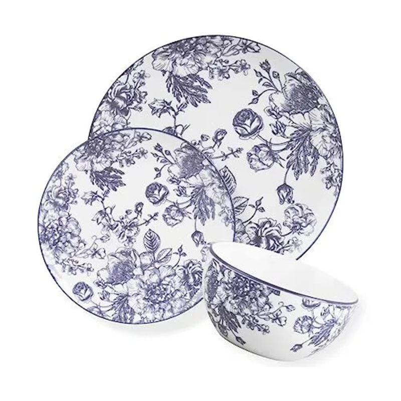 73009 Banbury Dinnerware Set, Grey – 12 Piece