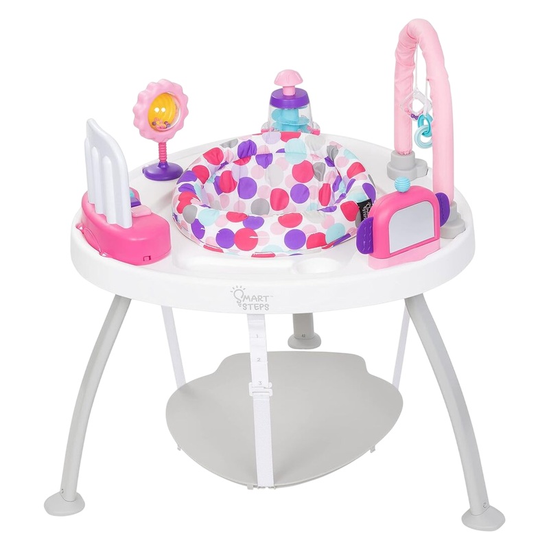 Baby Trend Smart Steps 3-in-1 Bounce N Play Activity Center Plus, Princess Pink