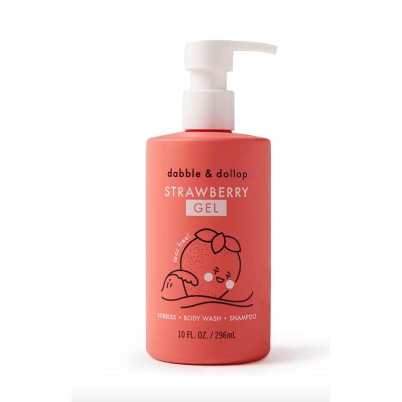 Dabble & Dollop Strawberry Gel – Bubbles, Body Wash, and Shampoo