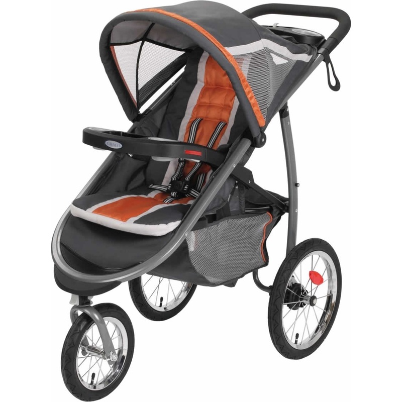 Graco FastAction Fold Click Connect Jogging Stroller – Tangerine