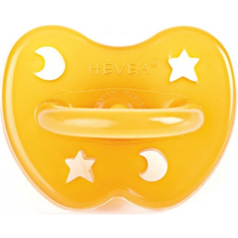 Hevea Natural Rubber Pacifer – Star & Moon (0-3 Months)