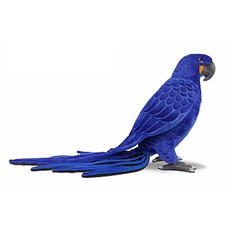 HNC Realistic Plush Animal Hyacinth Blue Macaw