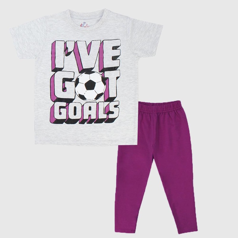 “I’ve Got Goals” Short-Sleeved Pajama