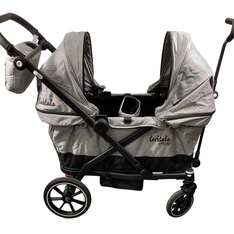 Larktale Caravan Coupe V2 (2 Seater) Stroller Wagon, 2023, Gray/Black
