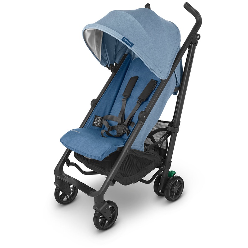 UPPAbaby OPEN BOX G-LUXE 2023 Umbrella Stroller – Charlotte (Coastal Blue Melange / Carbon)