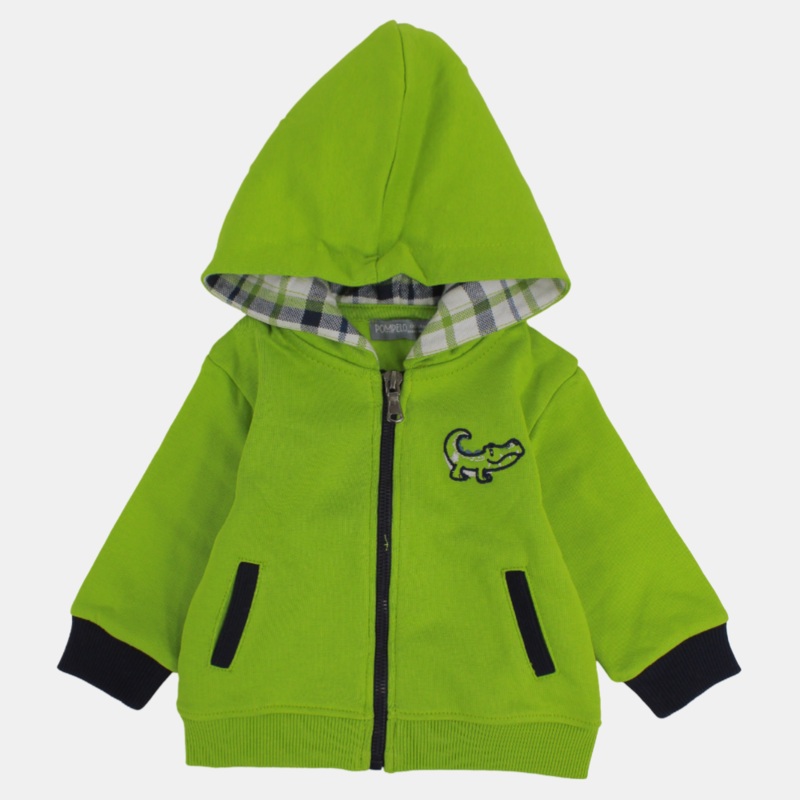 Baby Boys’ Green Crocodile Hooded Jacket