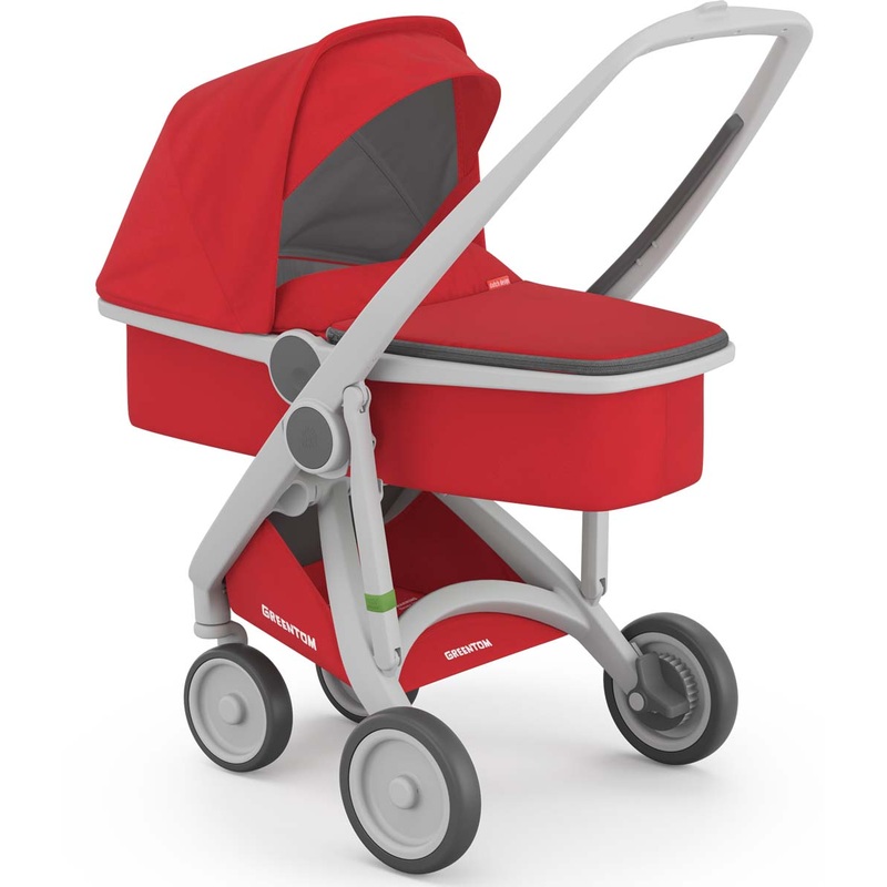 Greentom Carrycot Stroller – Grey/Red