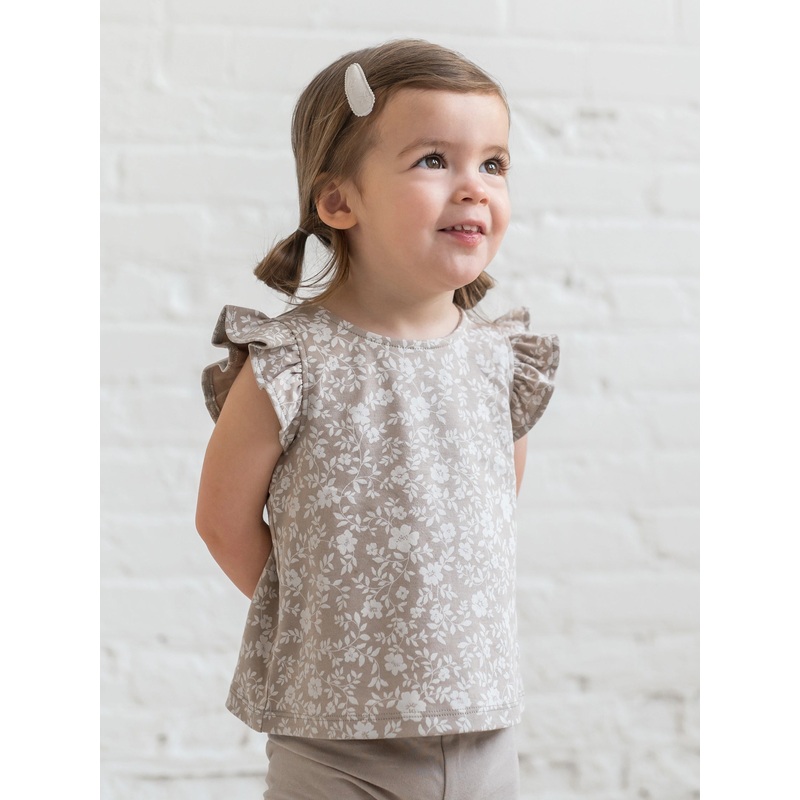 Organic Ella Ruffle Sleeve Tank – Nicola Floral