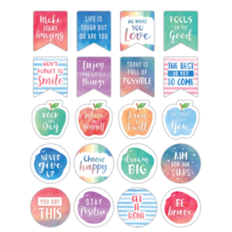 Watercolor Words to Inspire Planner Stickers