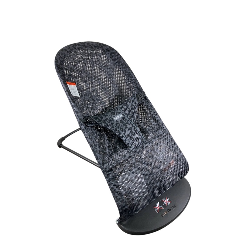 BabyBjorn Bouncer Bliss, Black Frame, Anthracite/Leopard Mesh