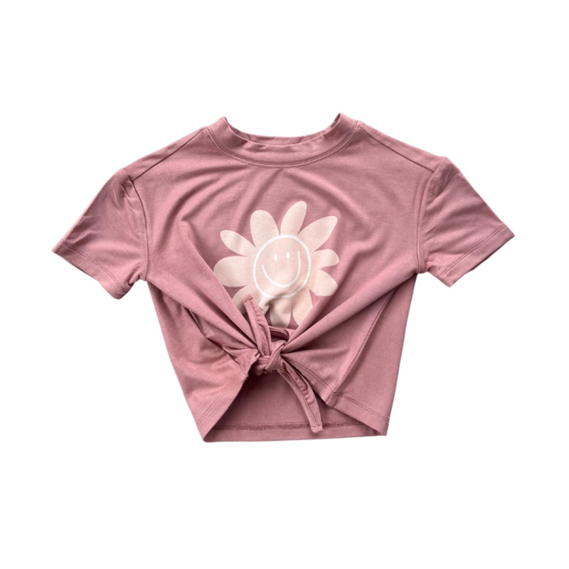 Babysprouts Tie-Front Shirt – Retro Smiley