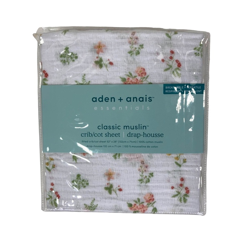 Aden + Anais Muslin Crib Sheet, Country Floral