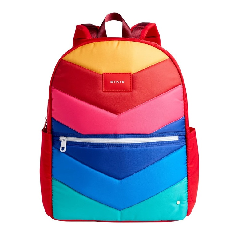 STE Kane Double Pocket Large Backpack – Rainbow Chevron