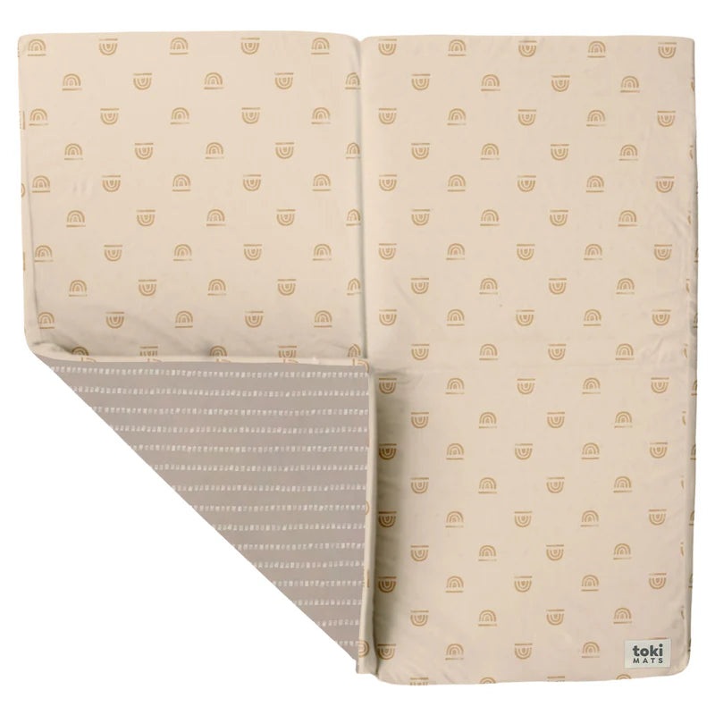 Toki Kids Standard Padded Play Mat 40″ x 40″, Rainbow peach