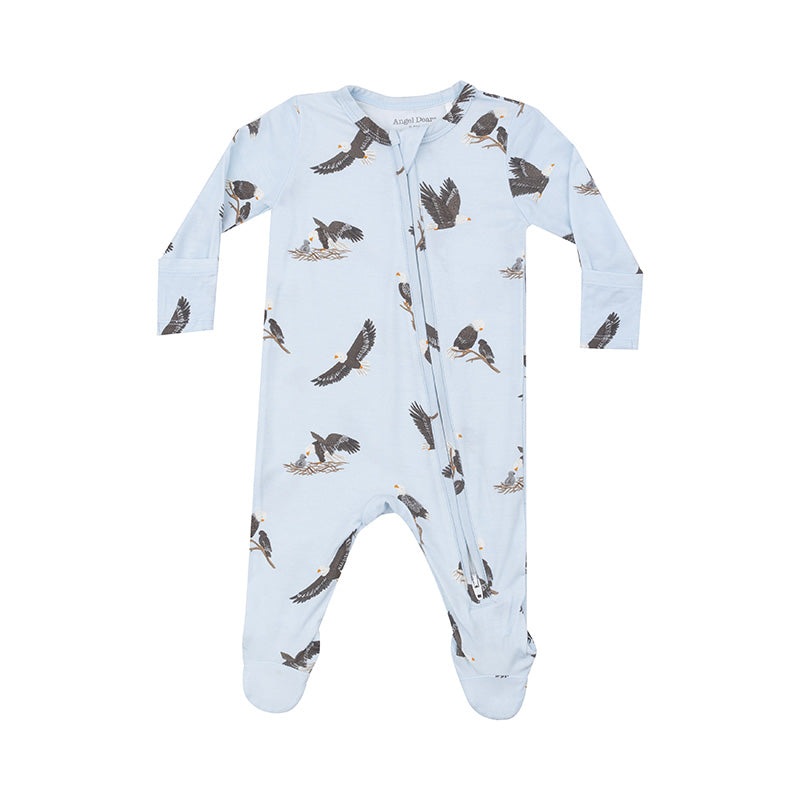 2 Way Zipper Footie – Bald Eagles