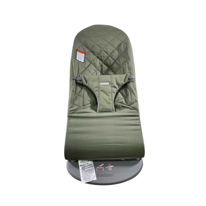 BabyBjorn Bouncer Bliss, Dark Gray Frame, Dark Green Classic Quilt