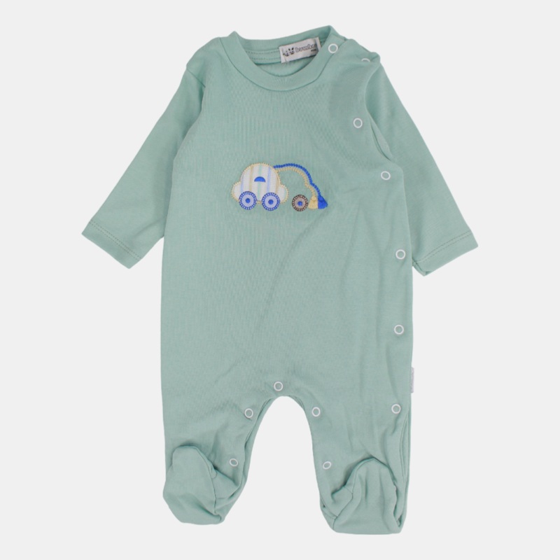 Cute Car Long-Sleeved Baby Footie