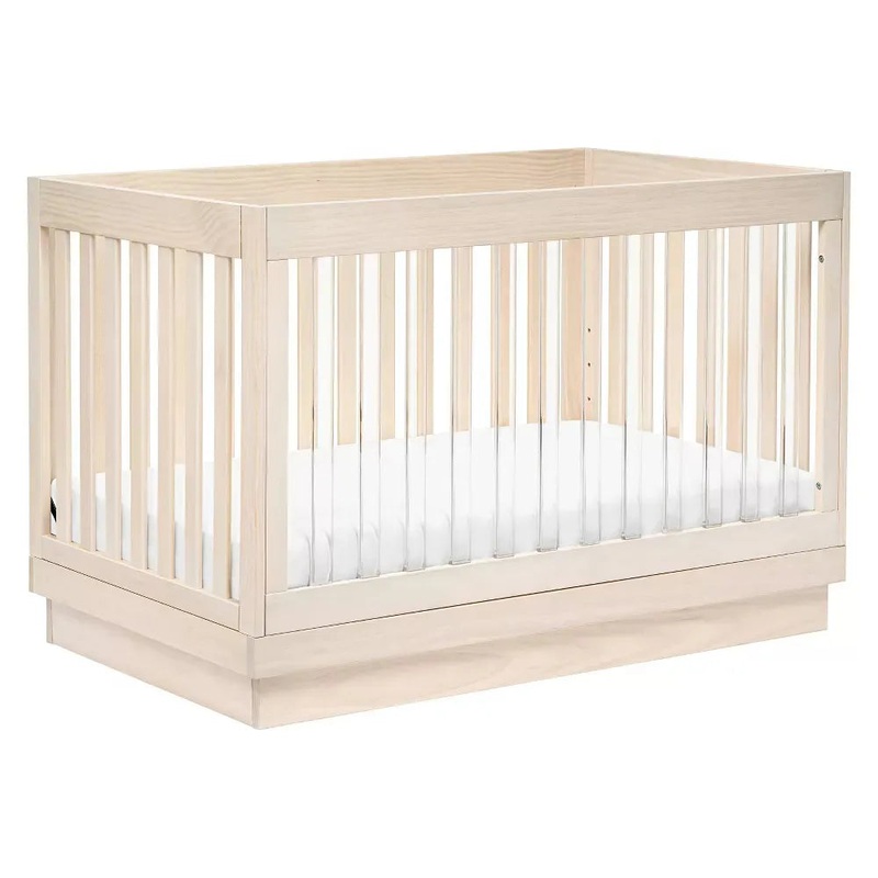Harlow 3-in-1 Convertible Crib w/Toddler Bed Conversion Kit in Washed Natural