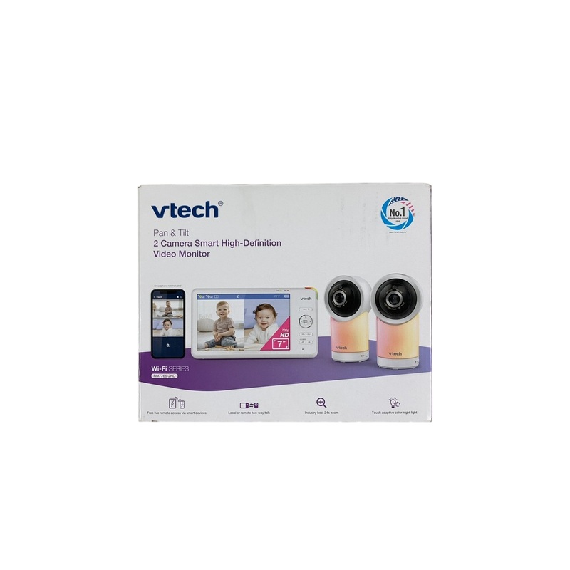 VTech 2 Camera 7 Smart Wifi 1080p Pan and Tilt Monitor RM7766-2HD