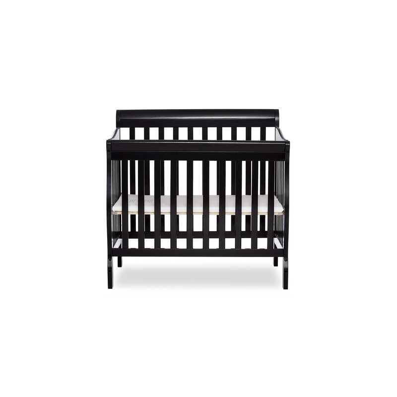Aden Convertible 4-in-1 Mini Crib, Black