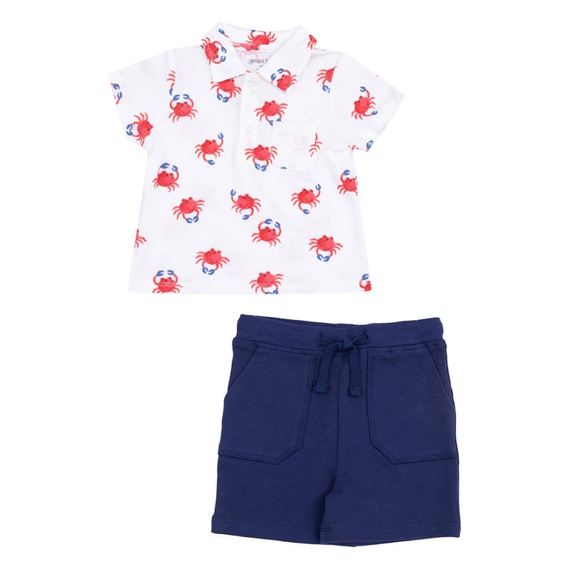 ADR Polo and Short Set Crabby Cuties