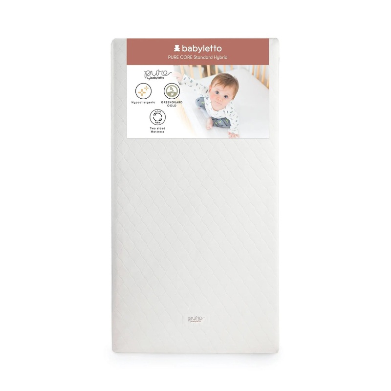 Pure Core Non-Toxic Crib Mattress with Hybrid Waterproof Cover, Greenguard Gold Certified