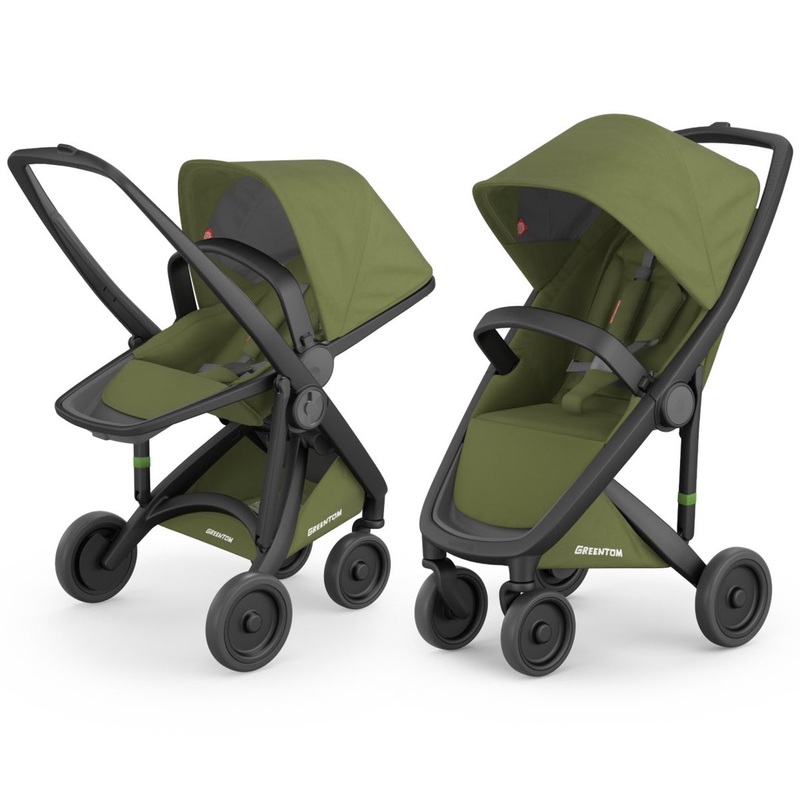 Greentom 2 in 1 Stroller – Black/Olive
