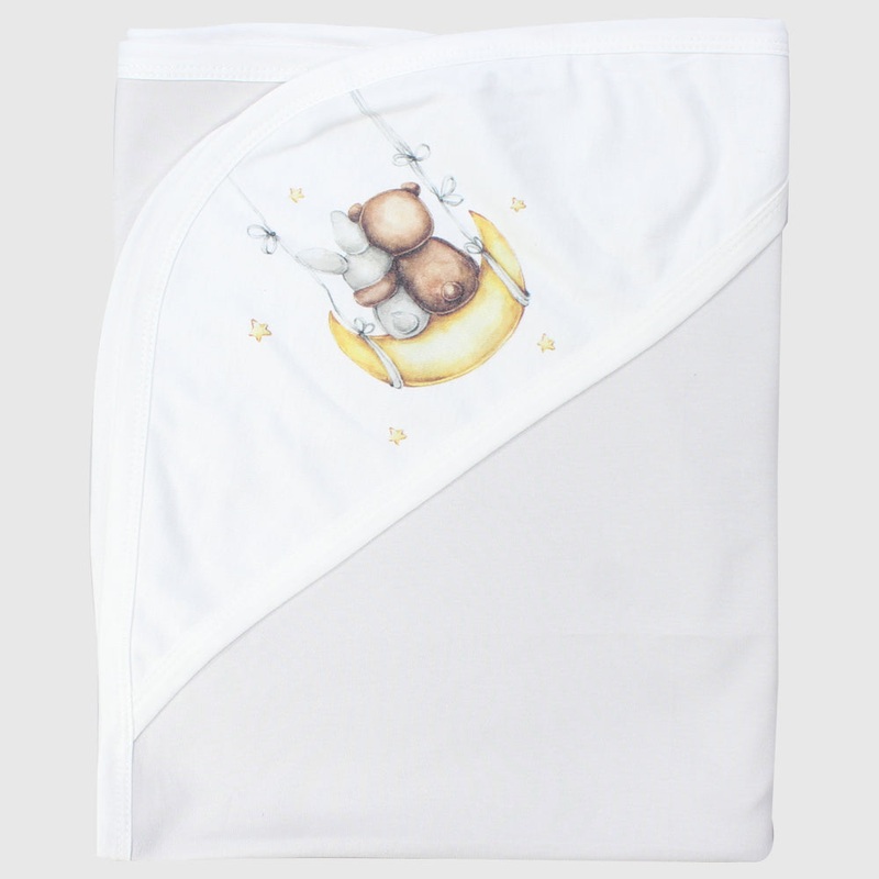 Grey Swinging Friends Baby Blanket