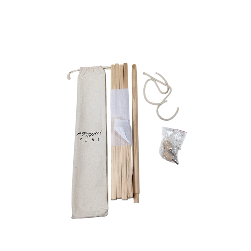 Poppyseed Play Wooden Baby Gym, Natural Wood w/ No Toys Included