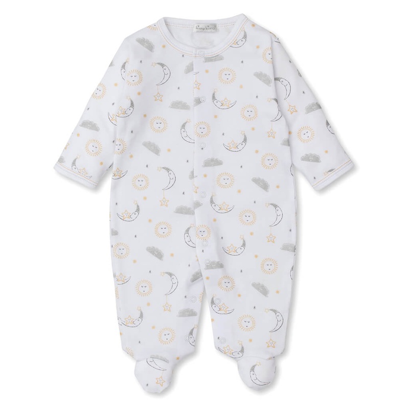 Kissy Kissy Print Footie Good Night All